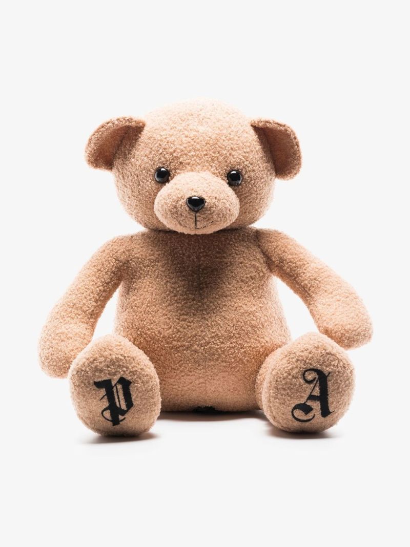 Beige Logo Embroidered Cotton Teddy Bear