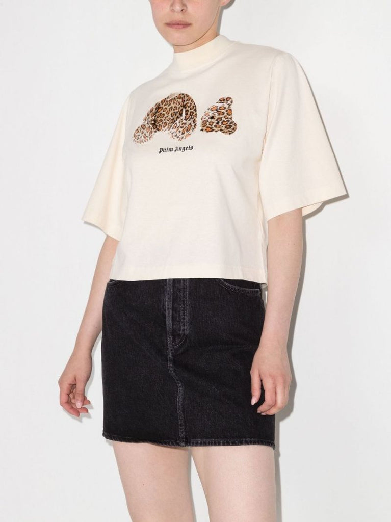 Teddy Bear Logo Cropped T-shirt