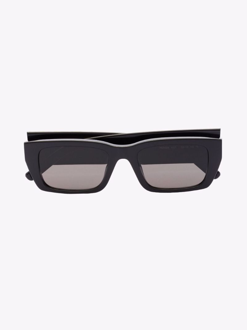 Black Drop Lense Rectangle Sunglasses