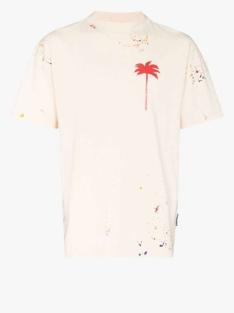 Painted Palm Tree Cotton T-shirt