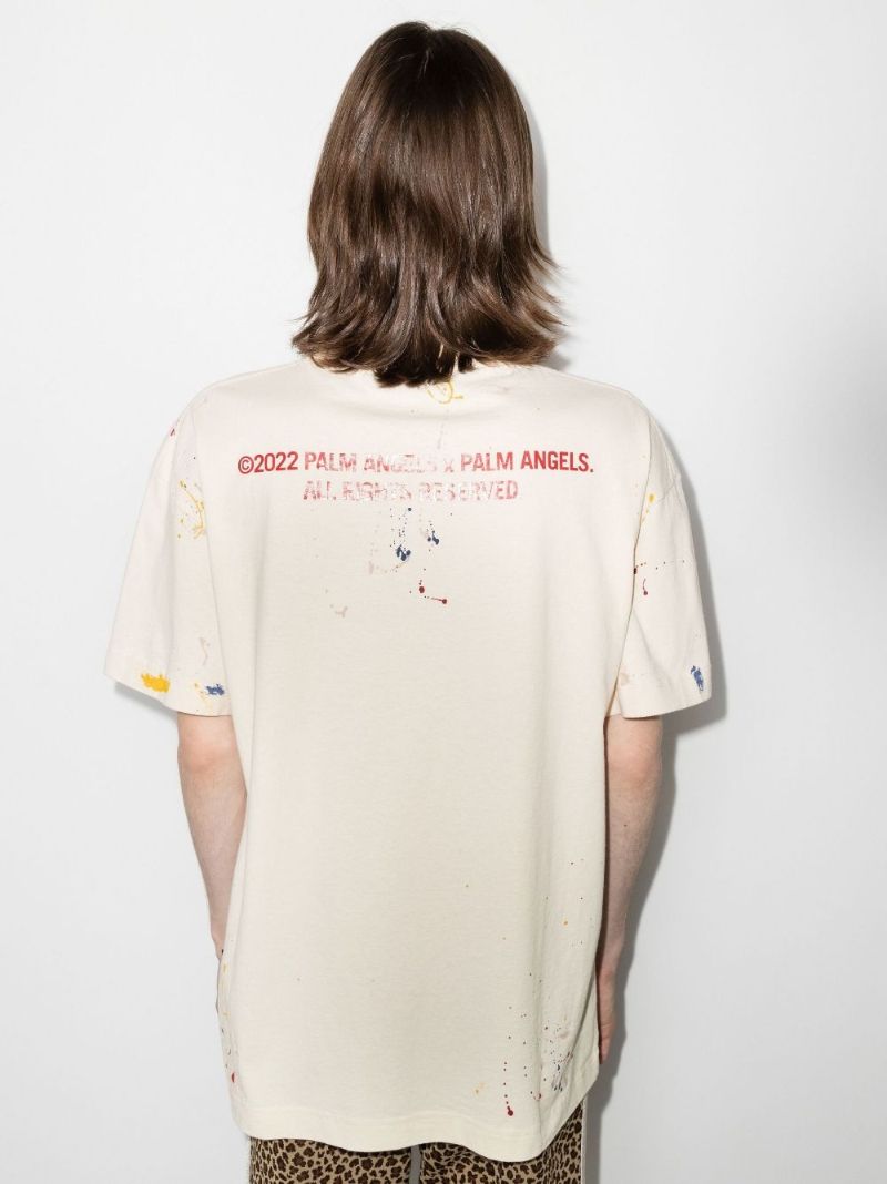 Painted Palm Tree Cotton T-shirt