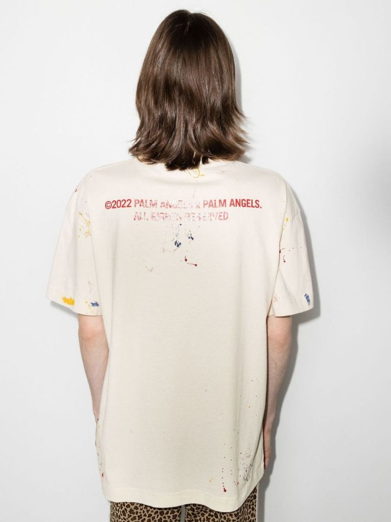 Painted Palm Tree Cotton T-shirt