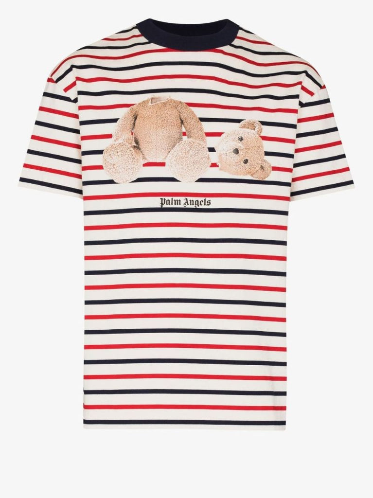Teddy Bear Striped Cotton T-shirt