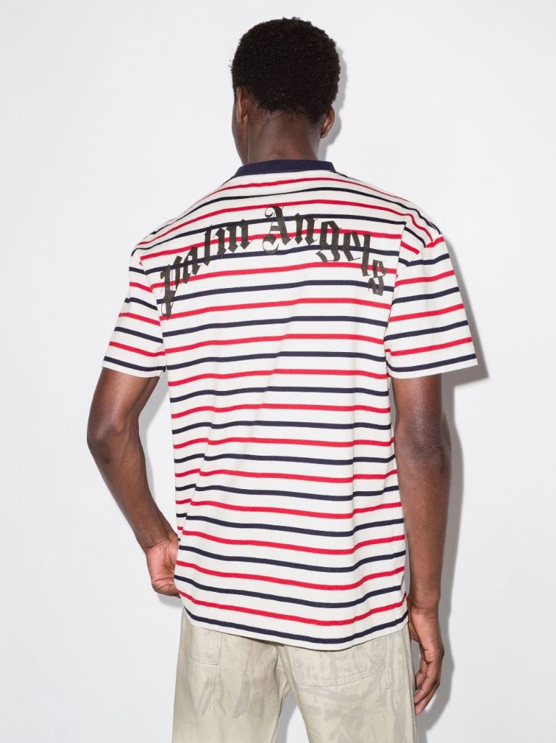 Teddy Bear Striped Cotton T-shirt