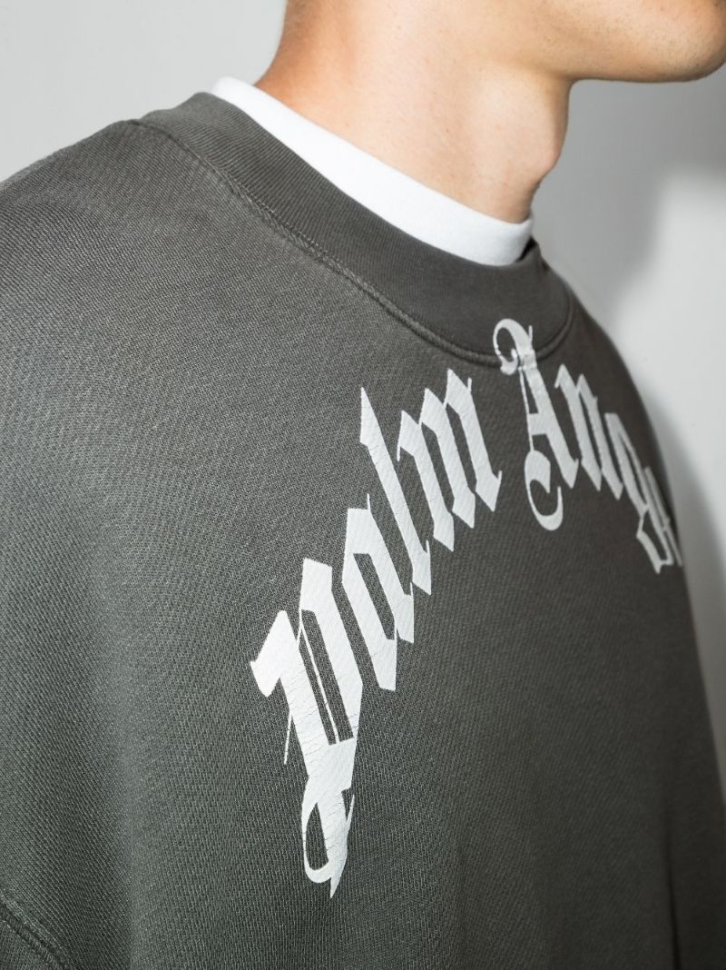 Curved-logo Cotton Sweatshirt
