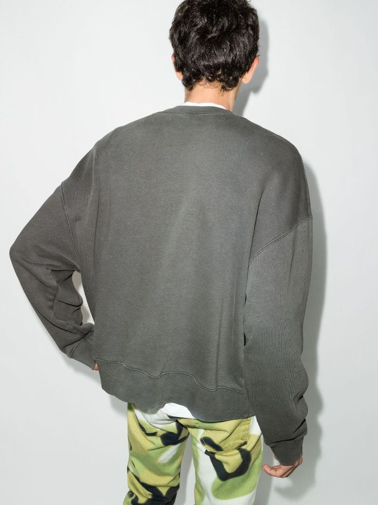 Curved-logo Cotton Sweatshirt