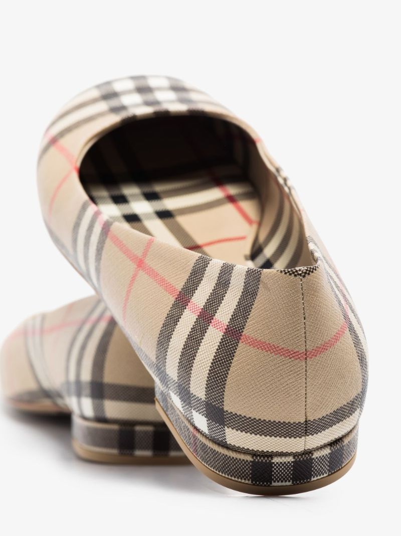 Neutral Vintage Check Pumps