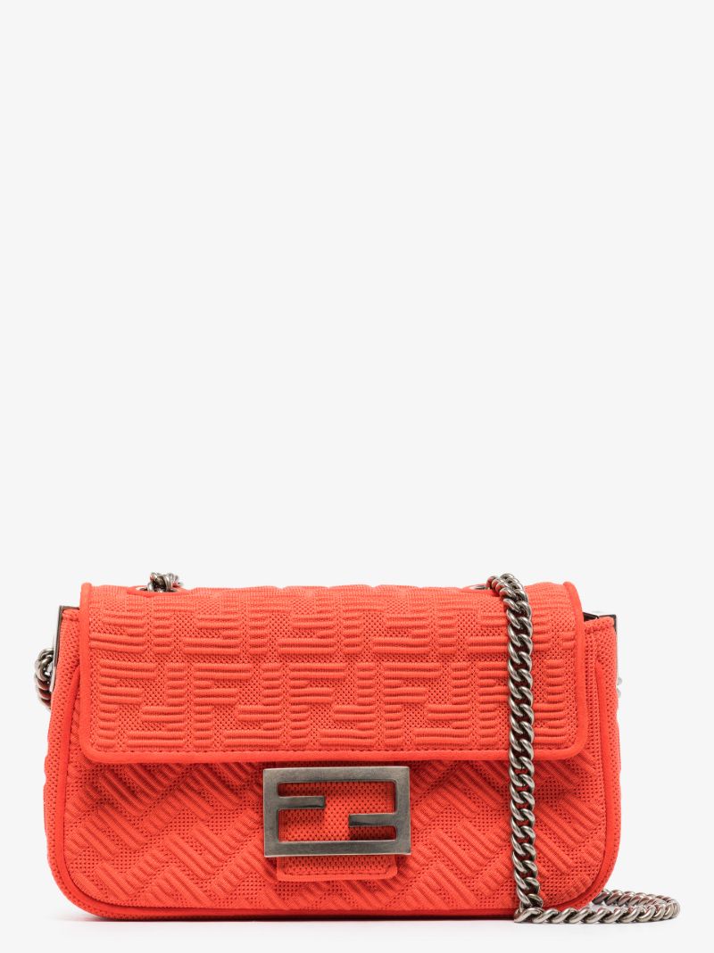 Pink Baguette Chain Shoulder Bag