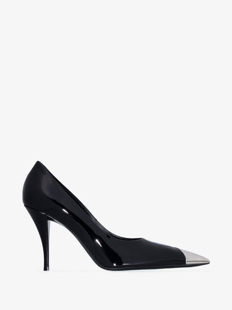 Black Vesper 90 Patent Leather Pumps
