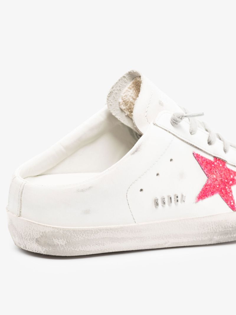 White Super-star Sabot Leather Sneakers