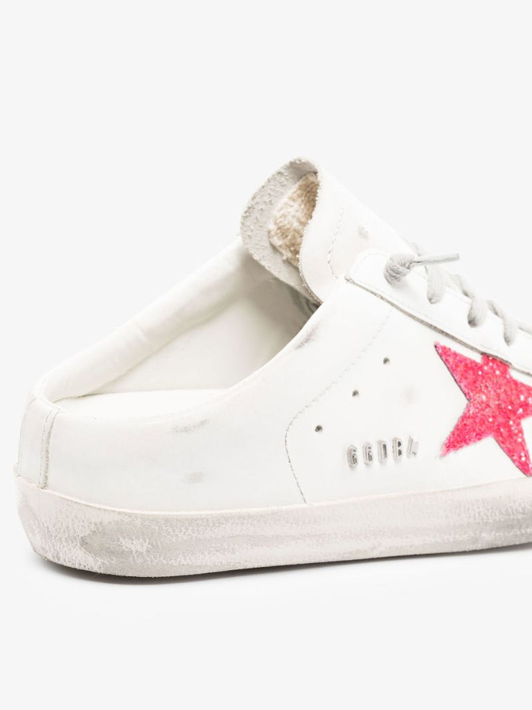 White Super-star Sabot Leather Sneakers