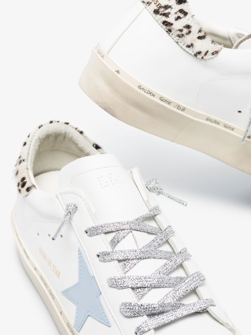 White Hi Star Low Top Leather Sneakers