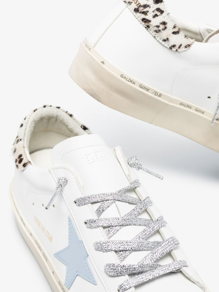 White Hi Star Low Top Leather Sneakers