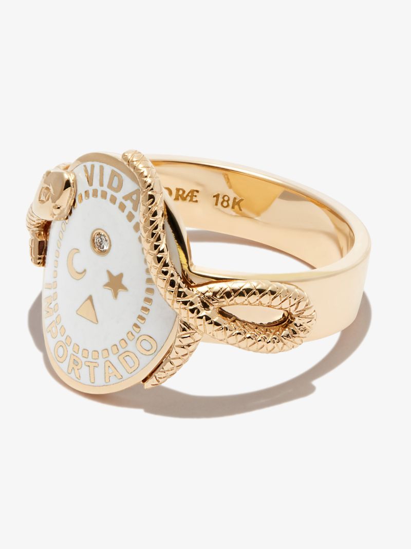 18k Yellow Gold Wholeness Cigar Band Diamond Ring