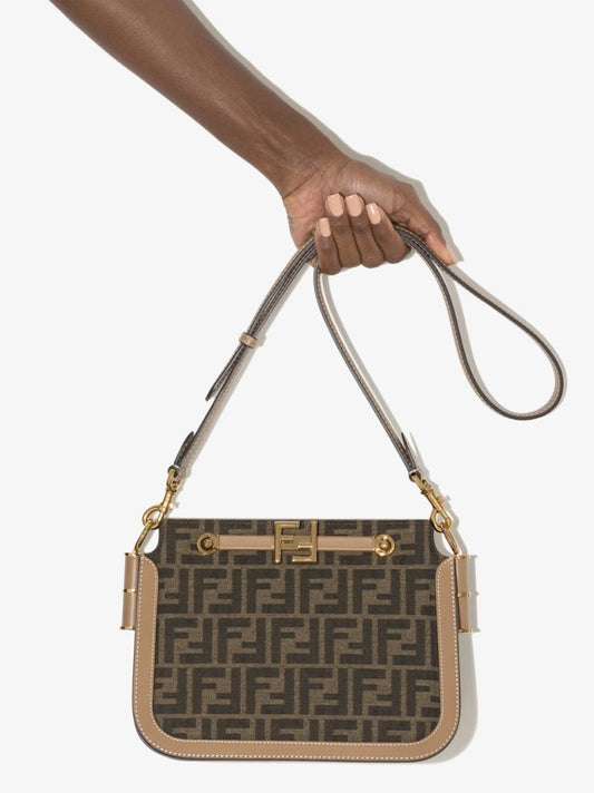 Brown Touch Ff Logo Shoulder Bag