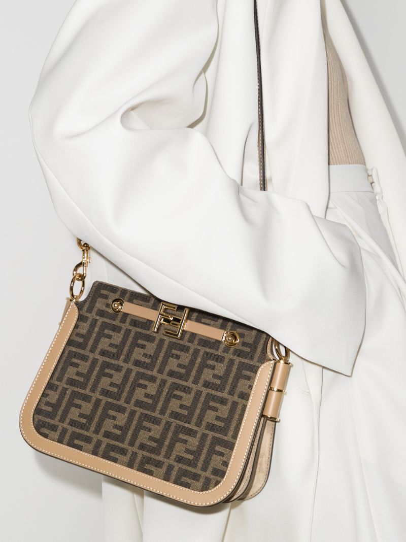 Brown Touch Ff Logo Shoulder Bag