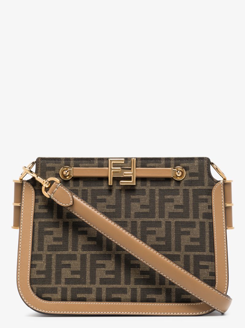 Brown Touch Ff Logo Shoulder Bag