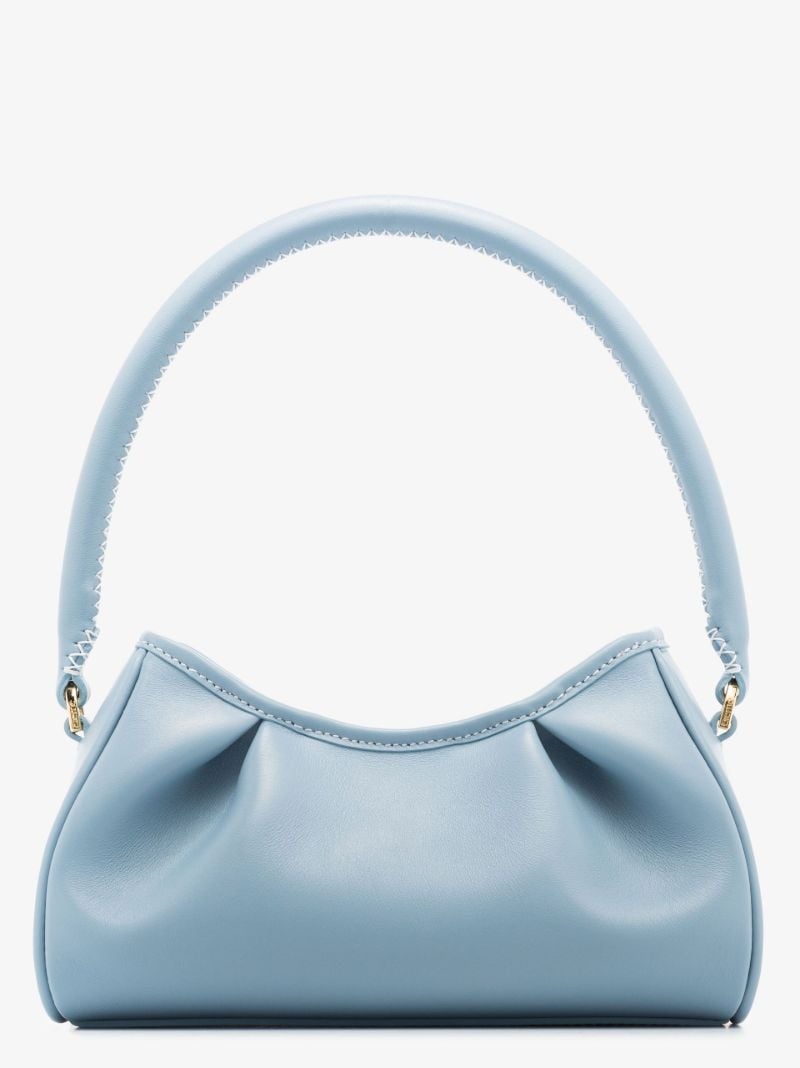Blue Dimple Small Leather Shoulder Bag