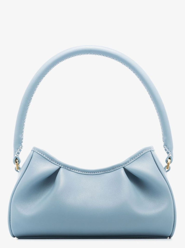 Blue Dimple Small Leather Shoulder Bag