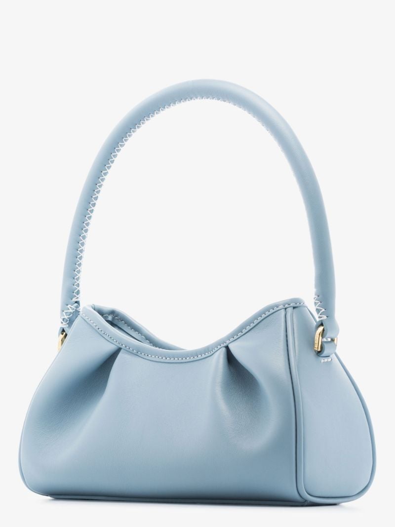 Blue Dimple Small Leather Shoulder Bag