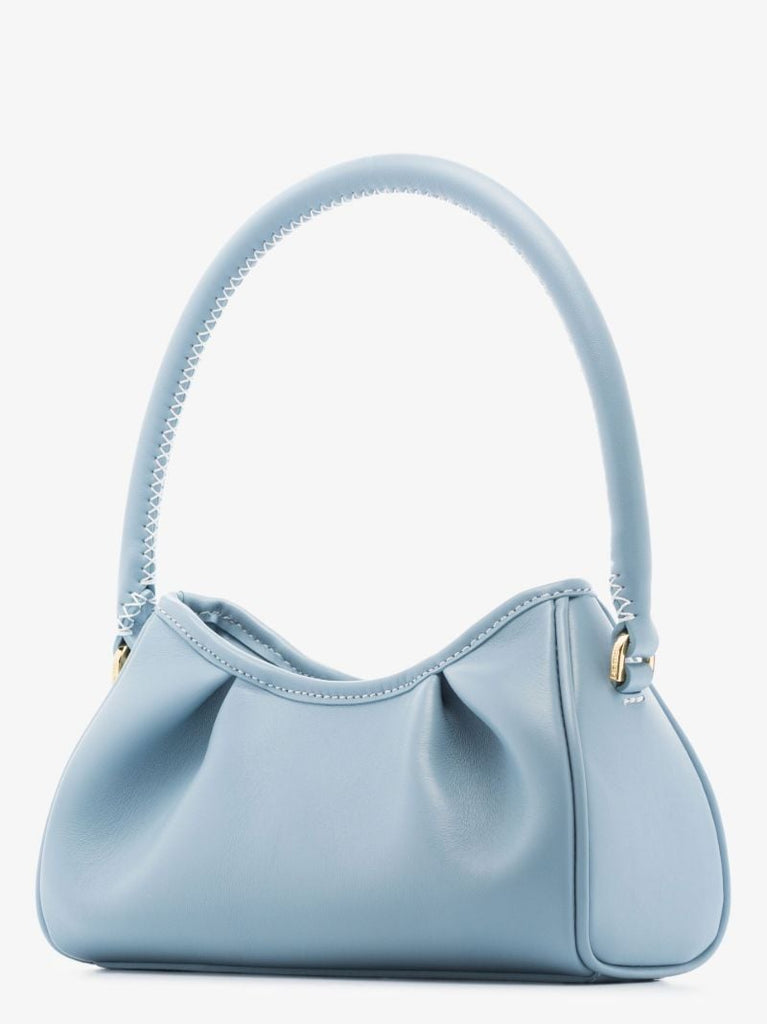 Blue Dimple Small Leather Shoulder Bag