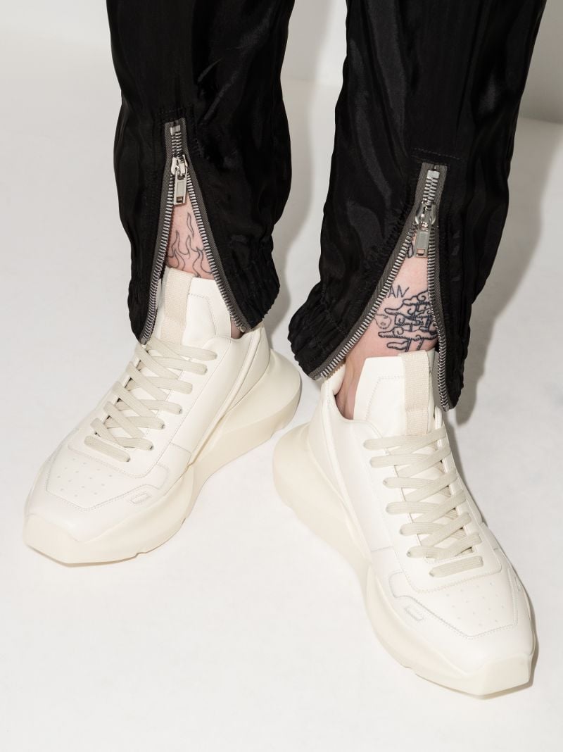 Neutral Fogachine Geth Leather Sneakers