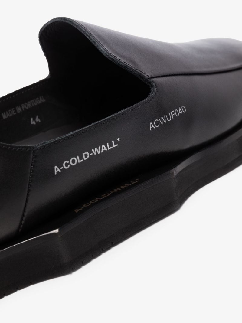 Black Geometric Model 3 Leather Loafers