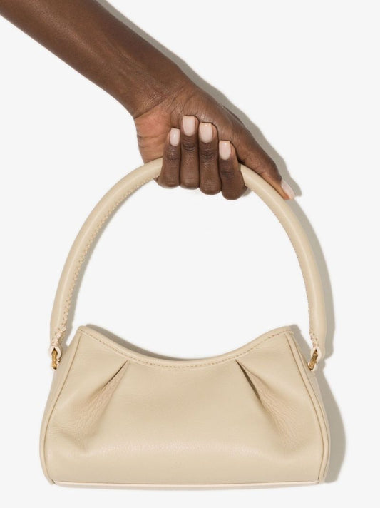Neutral Dimple Small Leather Shoulder Bag