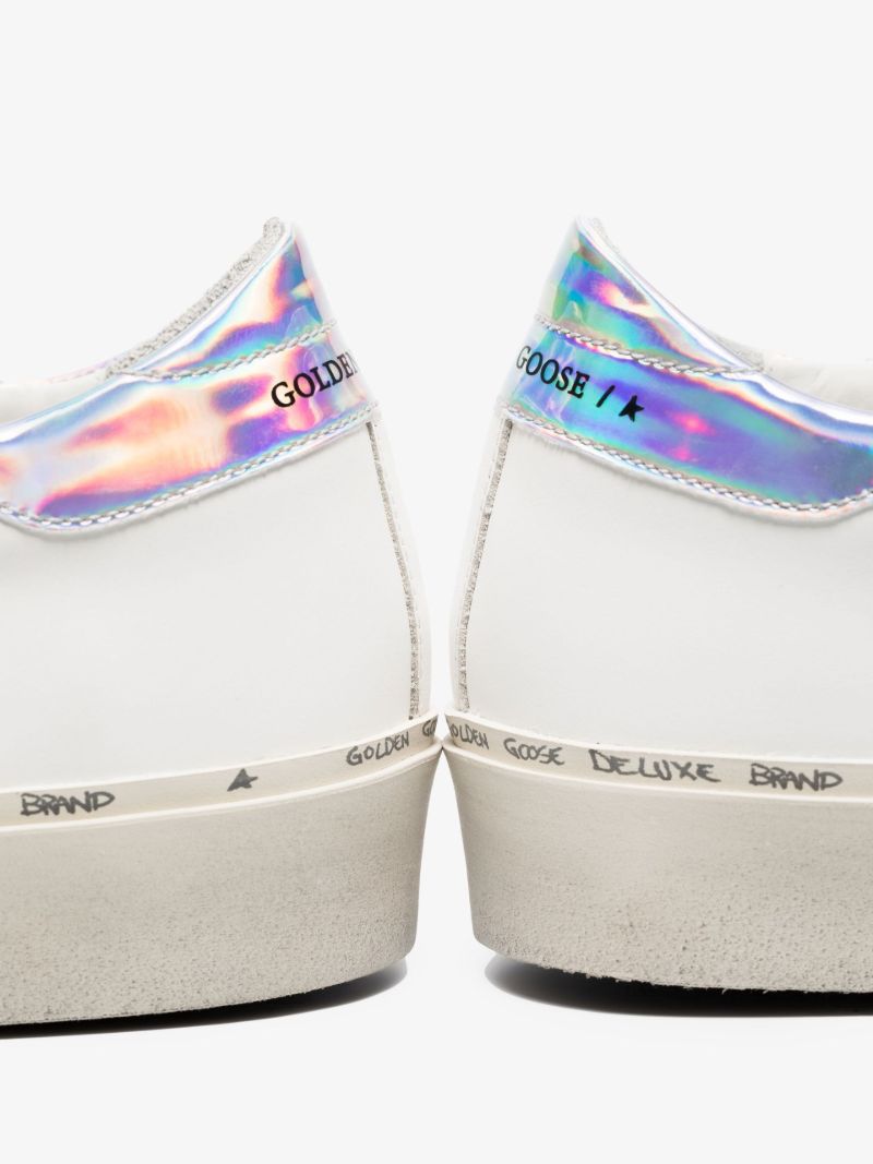 White Hi Star Low Top Leather Sneakers
