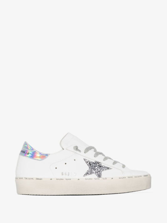 White Hi Star Low Top Leather Sneakers