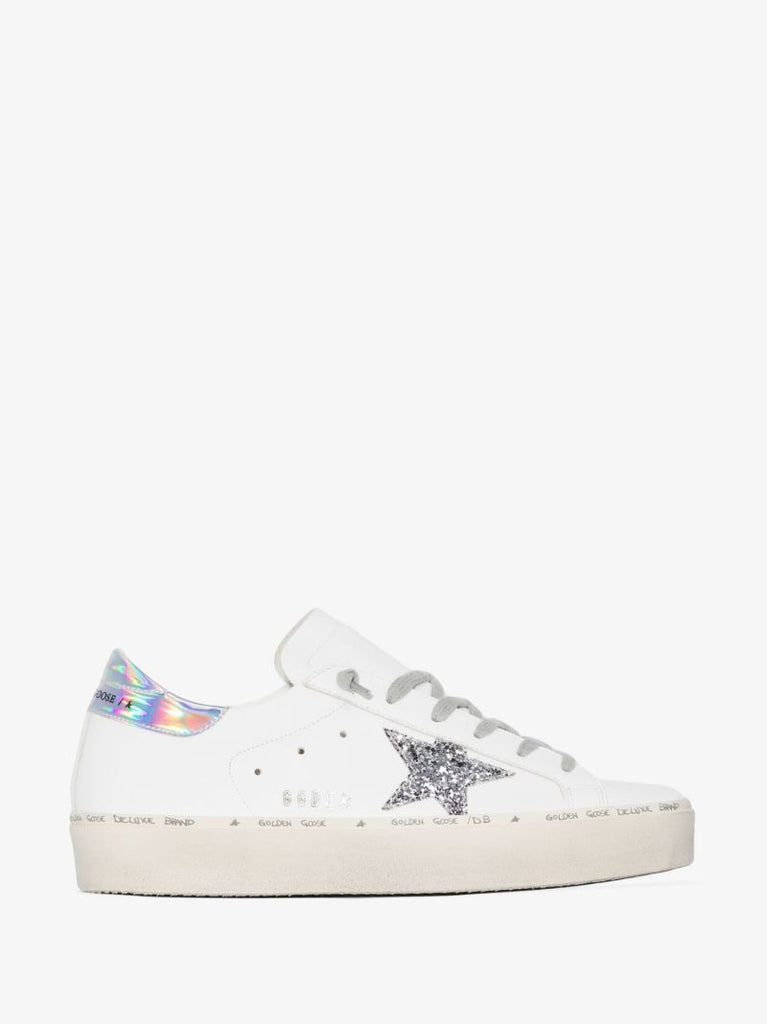 White Hi Star Low Top Leather Sneakers