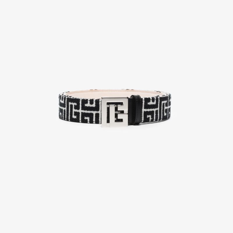 Black Logo Jacquard Belt