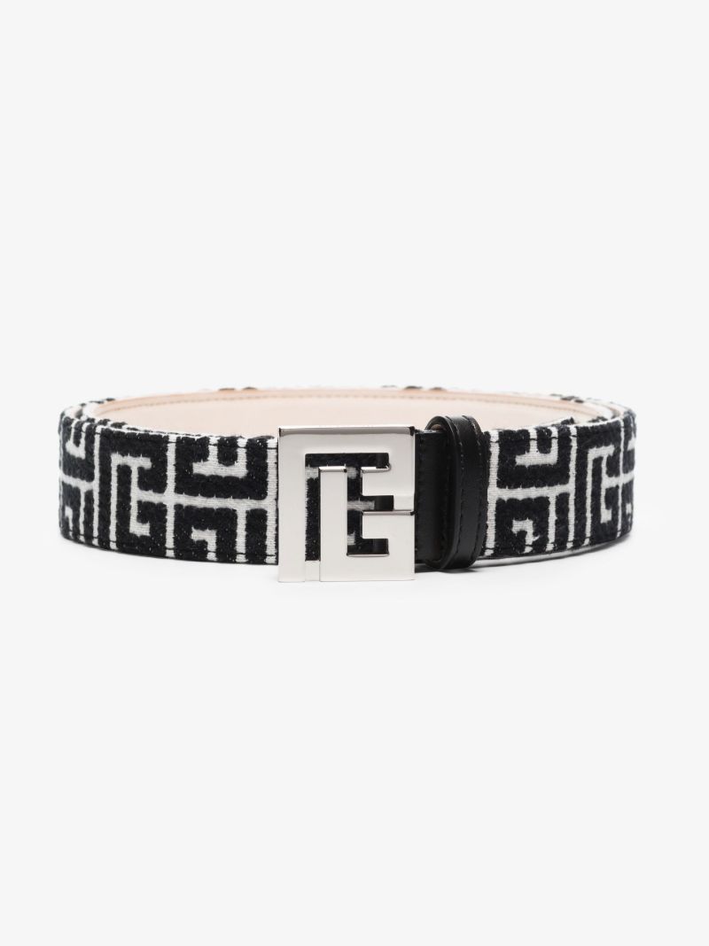 Black Logo Jacquard Belt