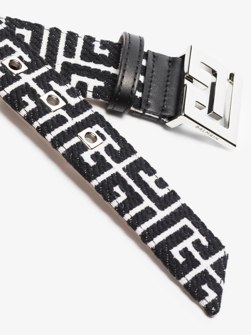 Black Logo Jacquard Belt