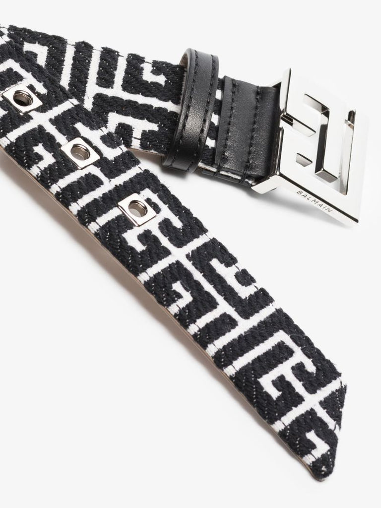 Black Logo Jacquard Belt