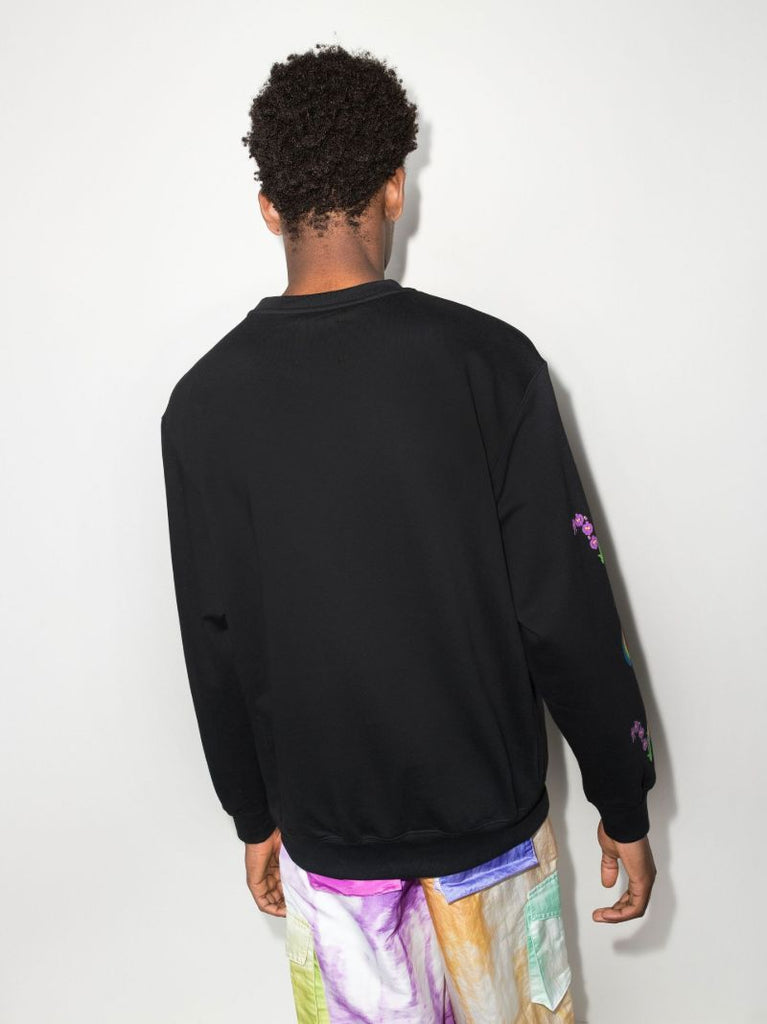Name Painting Floral Graphic Cotton Sweatshirt