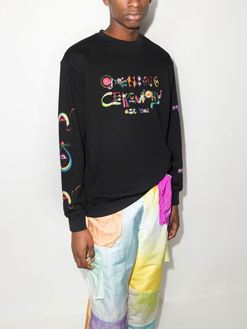 Name Painting Floral Graphic Cotton Sweatshirt