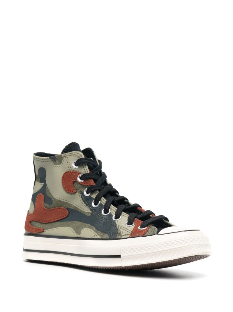 Green Chuck 70 Camouflage Print High Top Sneakers