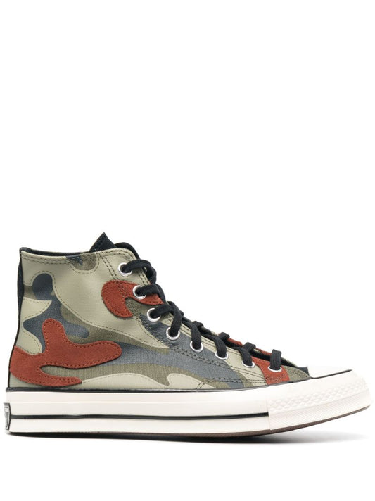 Green Chuck 70 Camouflage Print High Top Sneakers