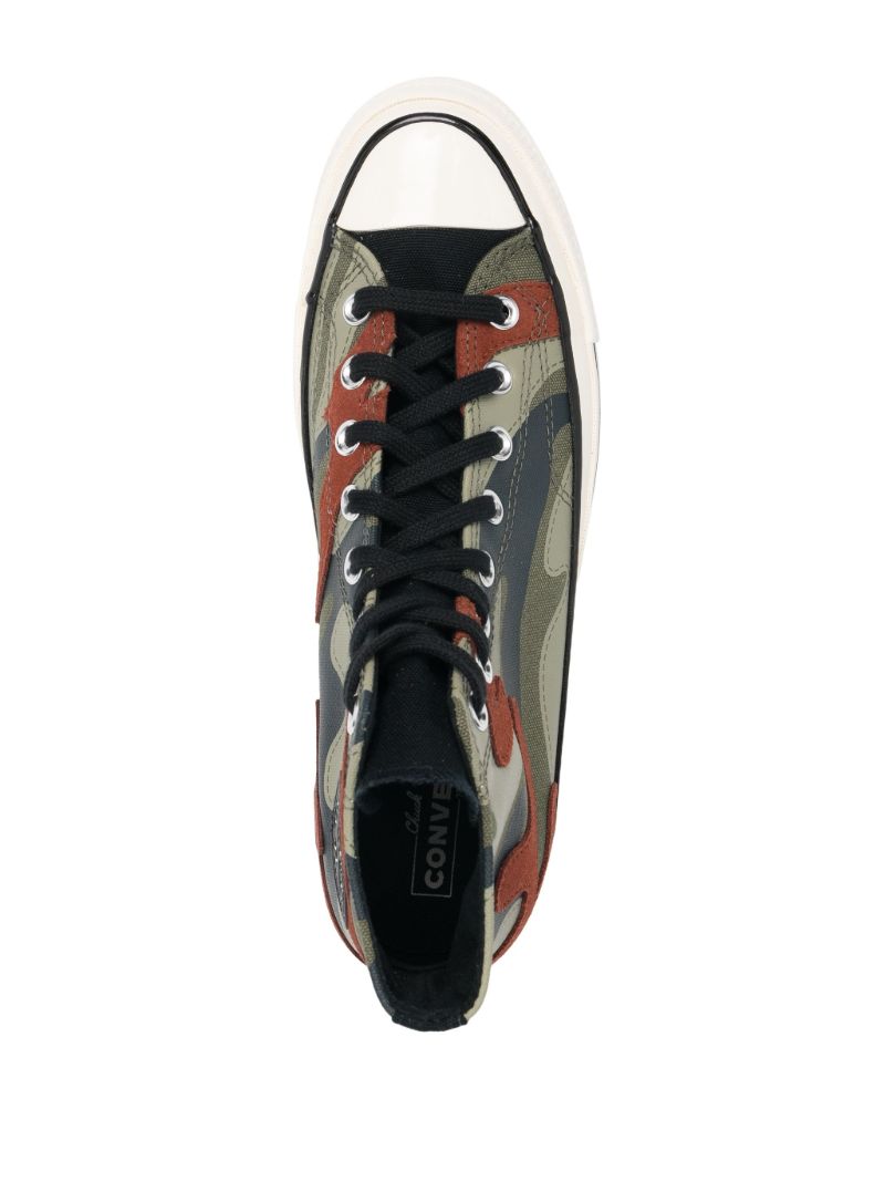 Green Chuck 70 Camouflage Print High Top Sneakers