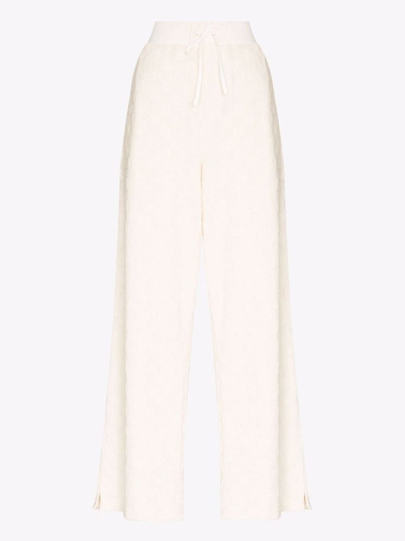 Wide Leg Jacquard Track Pants