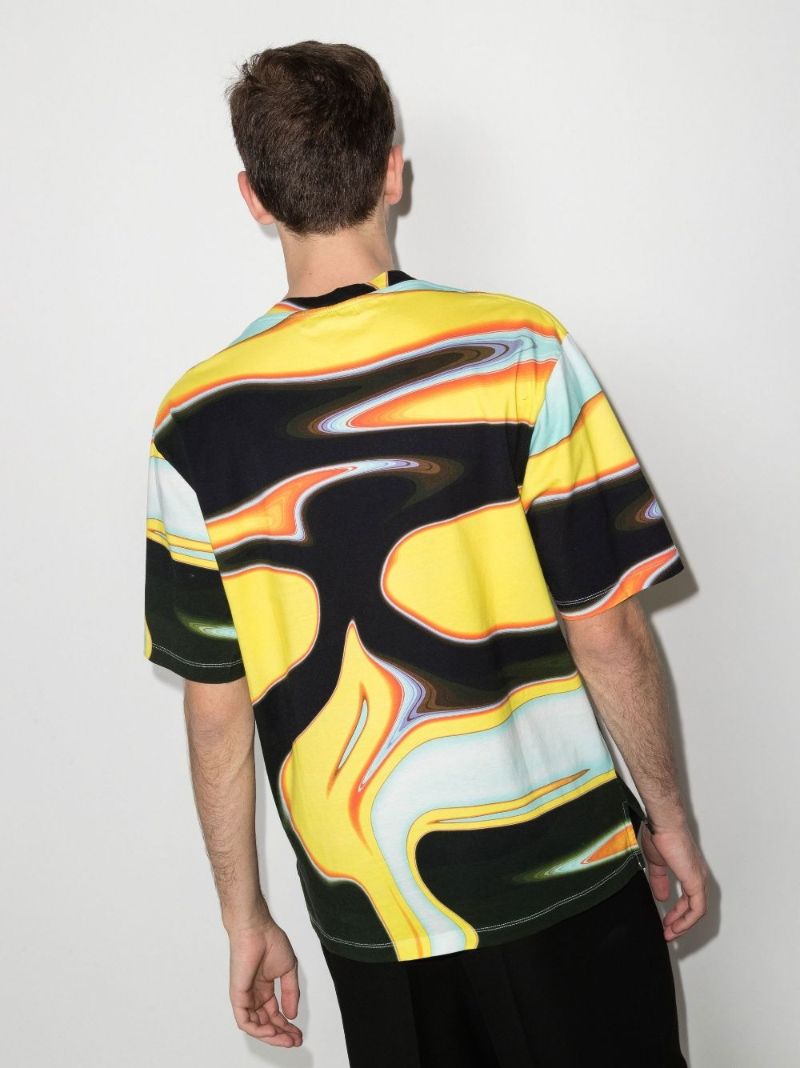 Abstract Print Cotton T-shirt