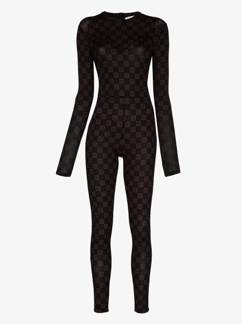 Monogram Print Catsuit