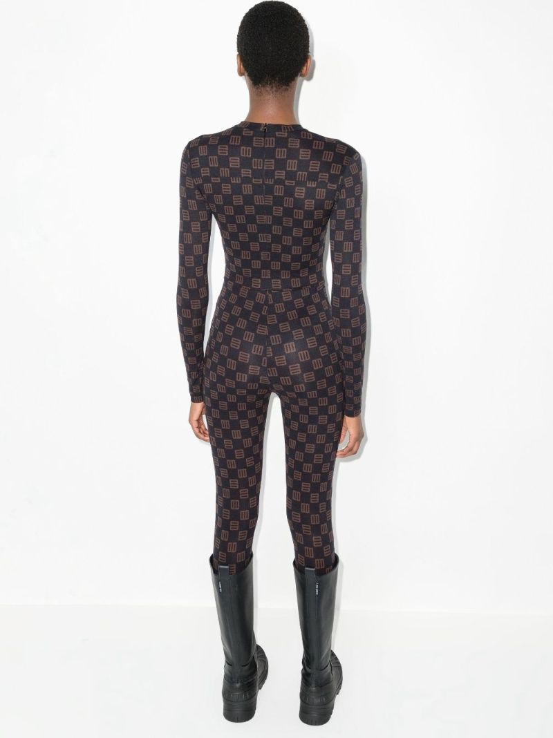 Monogram Print Catsuit