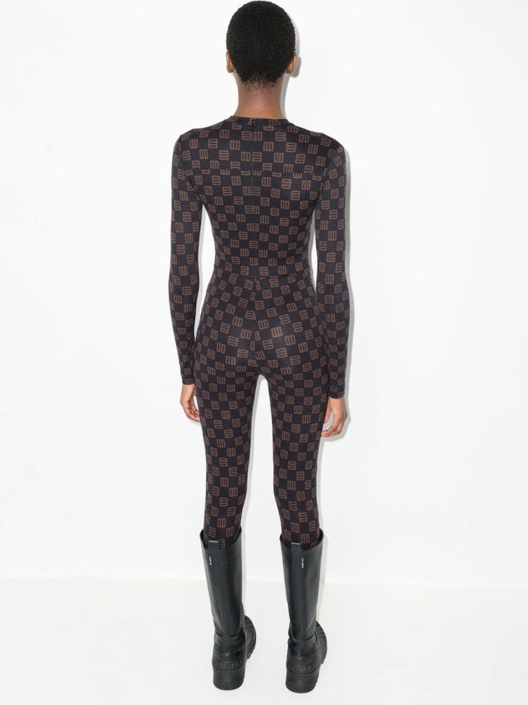 Monogram Print Catsuit