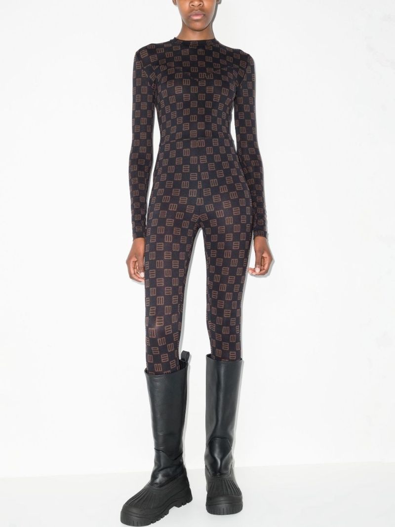 Monogram Print Catsuit