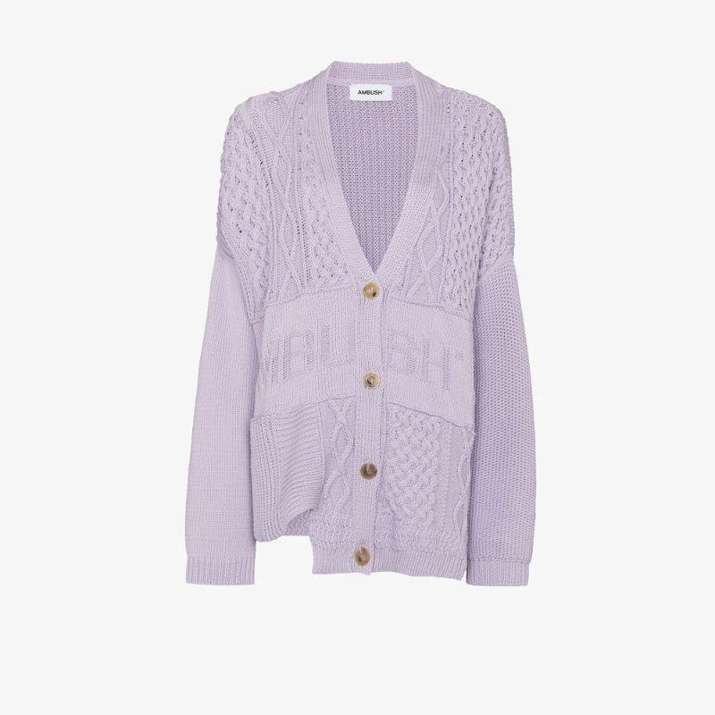 Patchwork Knit Cardigan