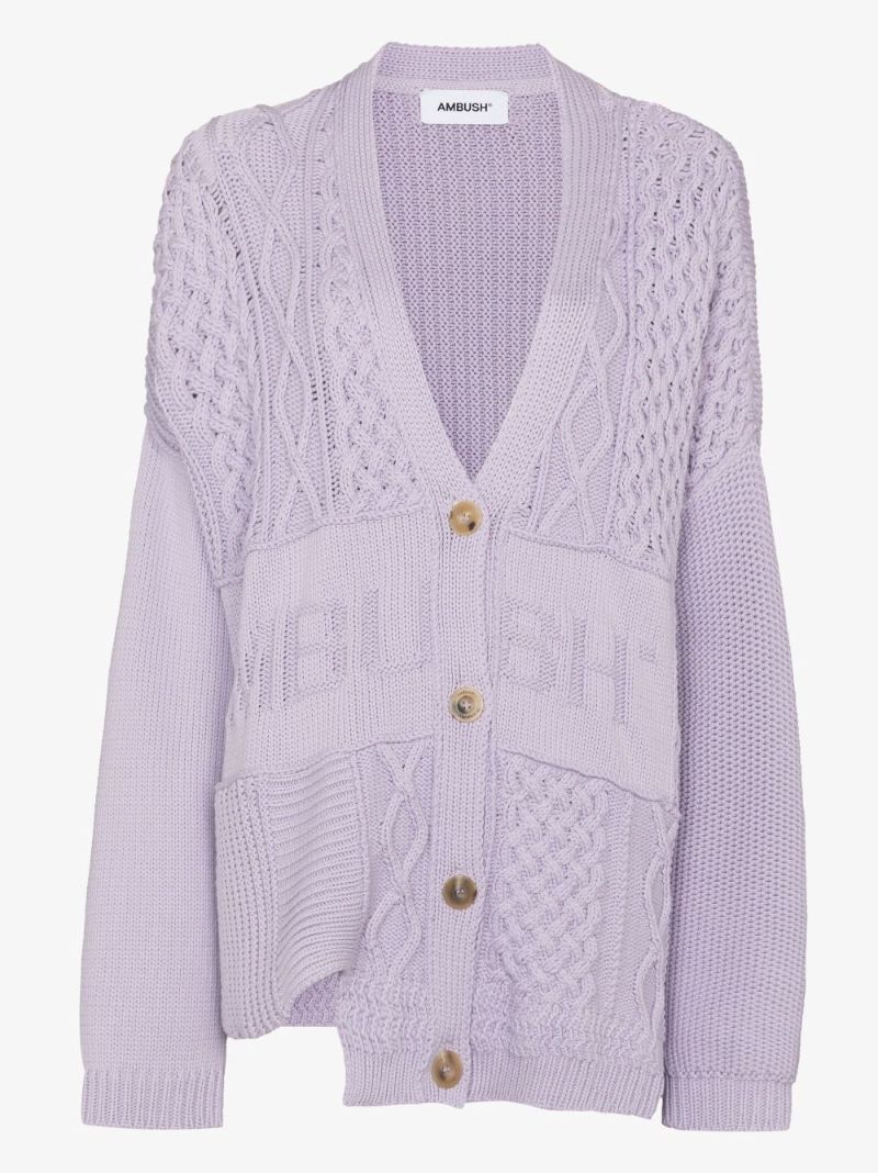 Patchwork Knit Cardigan