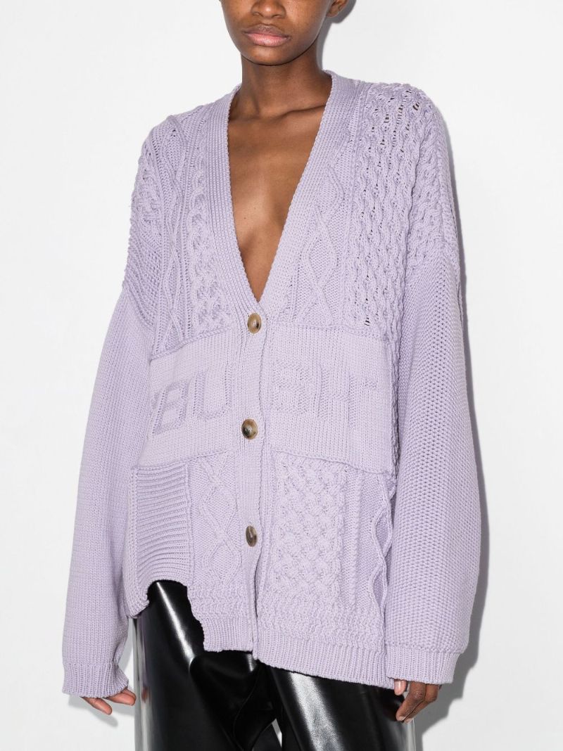 Patchwork Knit Cardigan