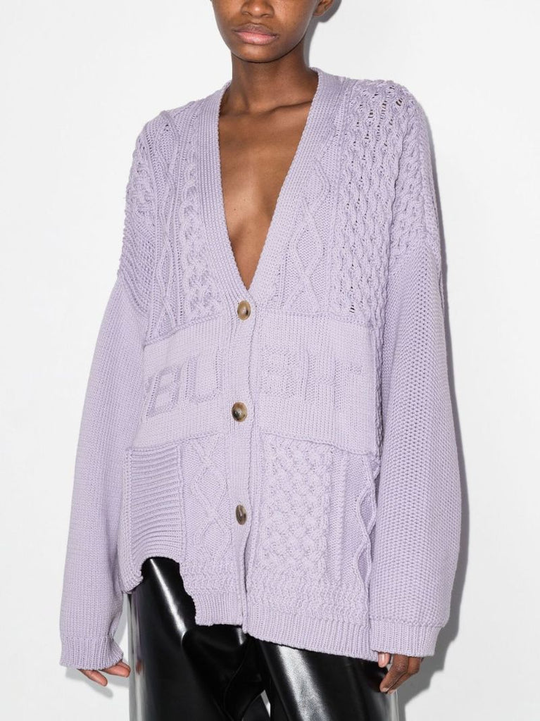 Patchwork Knit Cardigan